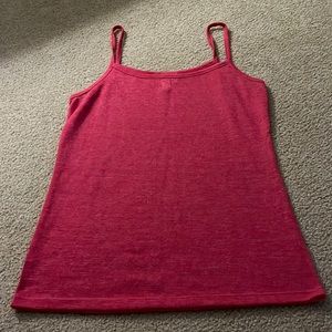 Woman’s pink tank top